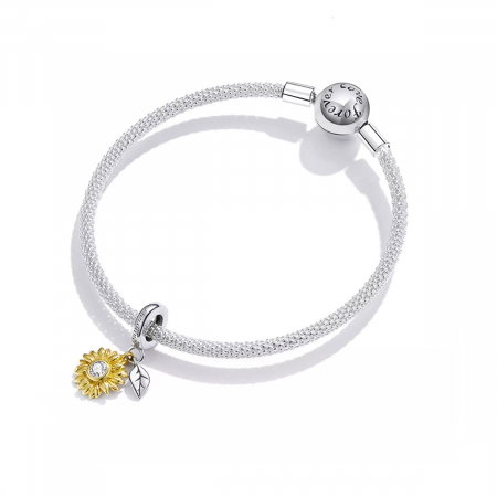 Pandantiv argint cu floarea soarelui stralucitoare [1]