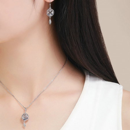 Pandantiv argint cu flori [8]