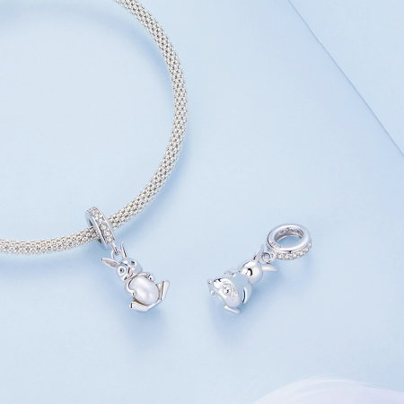 Pandantiv argint cu iepuras si perla [4]