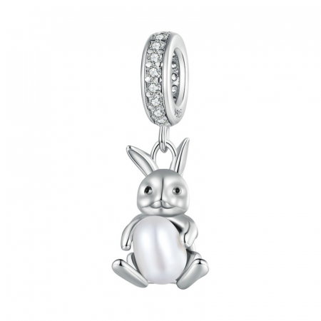 Pandantiv argint cu iepuras si perla [5]