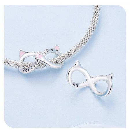 Pandantiv argint cu infinit si pisicuta [8]