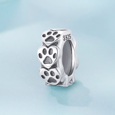 Pandantiv argint cu labute si banda silicon fixare [2]