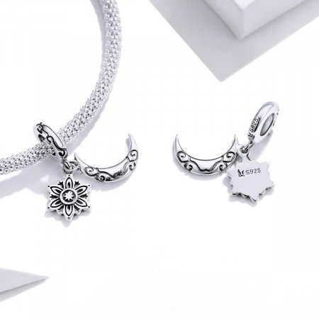 Pandantiv argint cu lotus si luna [1]