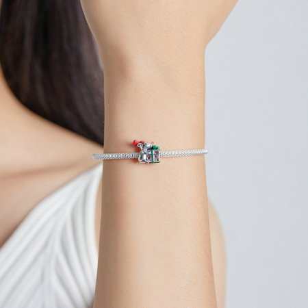 Pandantiv argint cu ren si cadou de craciun [4]