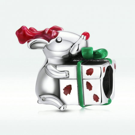 Pandantiv argint cu ren si cadou de craciun [5]