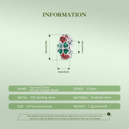 Pandantiv argint cu trifoi cu 4 foi si gargarita [8]