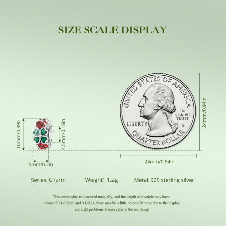 Pandantiv argint cu trifoi cu 4 foi si gargarita [9]