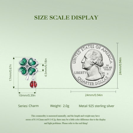 Pandantiv argint cu trifoi cu 4 foi si gargarita [10]