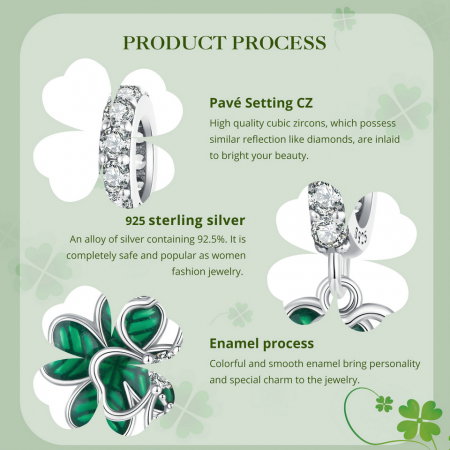 Pandantiv argint cu trifoi cu 4 foi si gargarita [9]