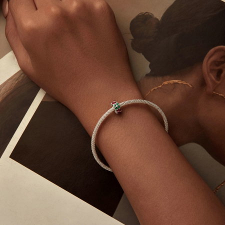 Pandantiv argint cu trifoi cu 4 foi si gargarita [1]