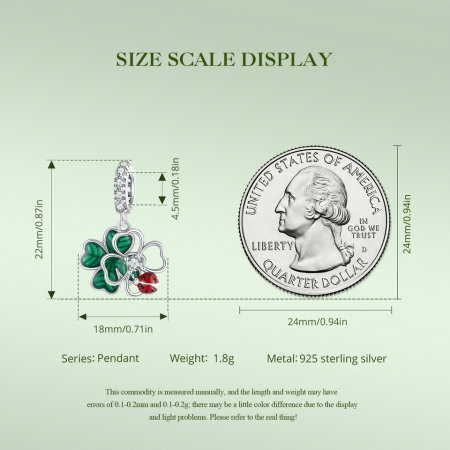 Pandantiv argint cu trifoi cu 4 foi si gargarita [11]