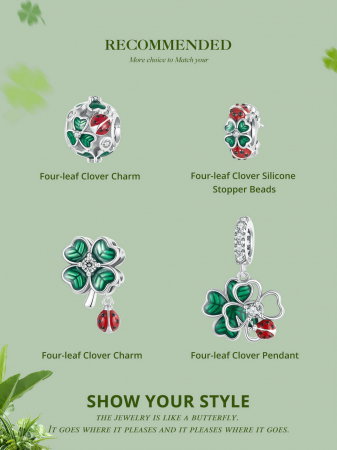 Pandantiv argint cu trifoi cu 4 foi si gargarita [12]