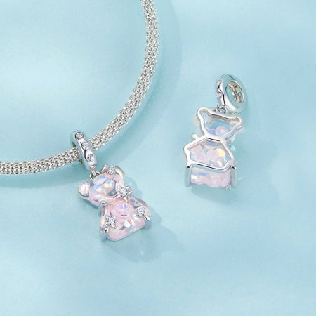 Pandantiv argint cu ursulet roz [9]