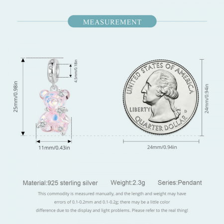 Pandantiv argint cu ursulet roz [12]