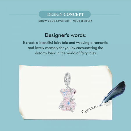 Pandantiv argint cu ursulet roz [14]