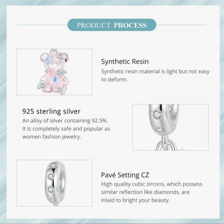 Pandantiv argint cu ursulet roz [13]