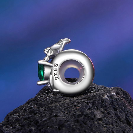 Pandantiv argint cu zirconiu inimioara si crin [3]