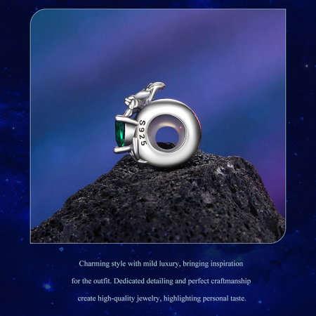 Pandantiv argint cu zirconiu inimioara si crin [14]