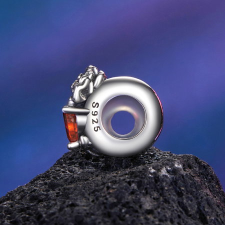 Pandantiv argint cu zirconiu inimioara si garoafa [3]