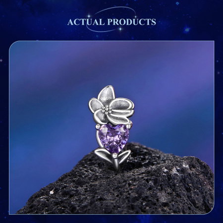 Pandantiv argint cu zirconiu inimioara si iasomie [12]