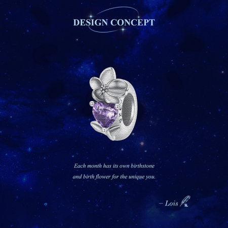 Pandantiv argint cu zirconiu inimioara si iasomie [8]