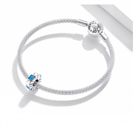 Pandantiv argint distantier cu inimioare din opal [2]