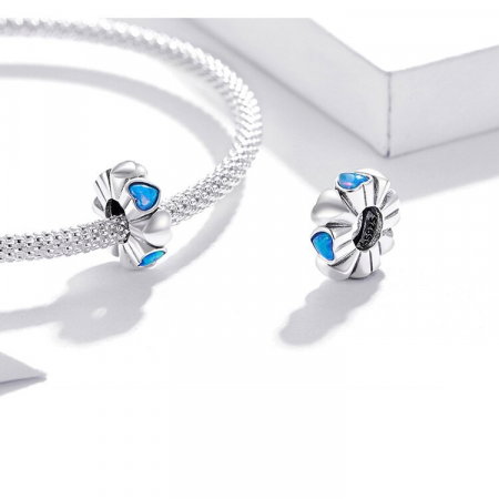 Pandantiv argint distantier cu inimioare din opal [1]