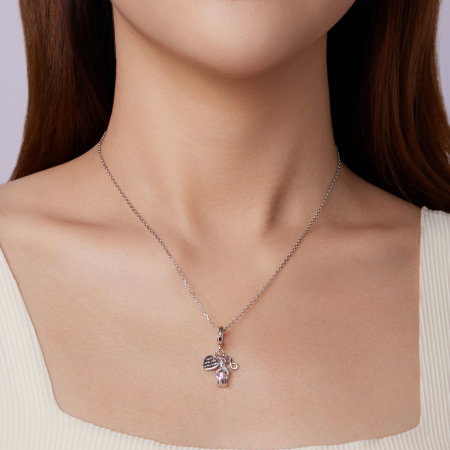 Pandantiv argint dragoste ingeras cu Zirconia [5]