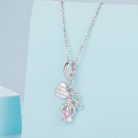 Pandantiv argint dragoste ingeras cu Zirconia [6]