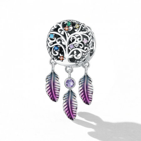 Pandantiv argint dream catcher cu copacul vietii [1]
