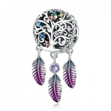 Pandantiv argint dream catcher cu copacul vietii [0]