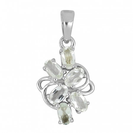 Pandantiv argint elegant cu ametist verde - PVA0018 [0]