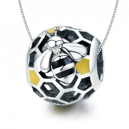 Pandantiv argint fagure si albina [2]