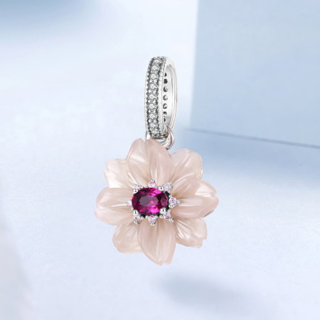 Pandantiv argint floare cu Zirconia [2]