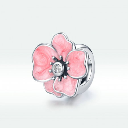 Pandantiv argint floare roz [4]