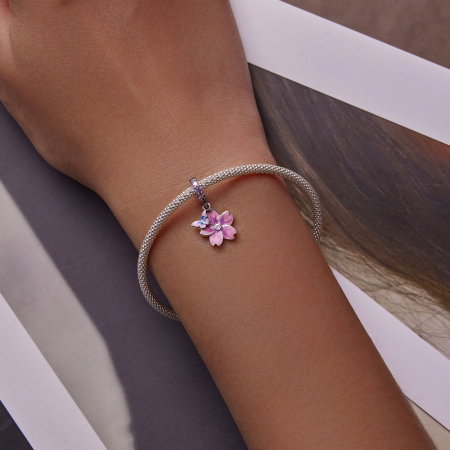 Pandantiv argint floare si fluture [4]