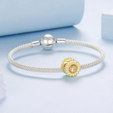 Pandantiv argint floarea soarelui cu Zirconia [6]