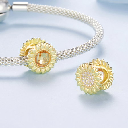 Pandantiv argint floarea soarelui cu Zirconia [3]