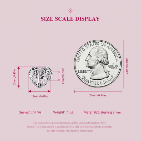 Pandantiv argint inimioara cu floarea vietii [10]