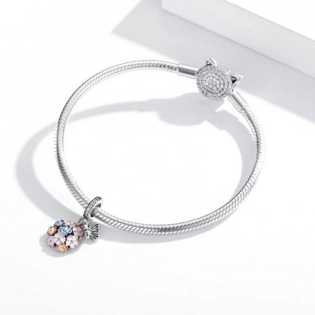 Pandantiv argint flori colorate [3]