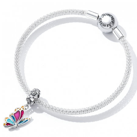 Pandantiv argint fluturas colorat [3]