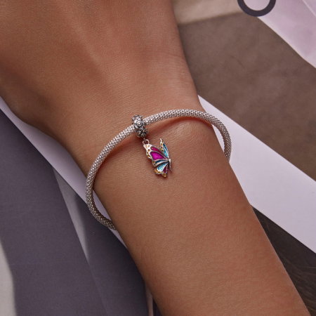 Pandantiv argint fluturas colorat [5]