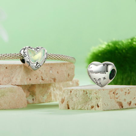 Pandantiv argint Fluturas Verde [5]