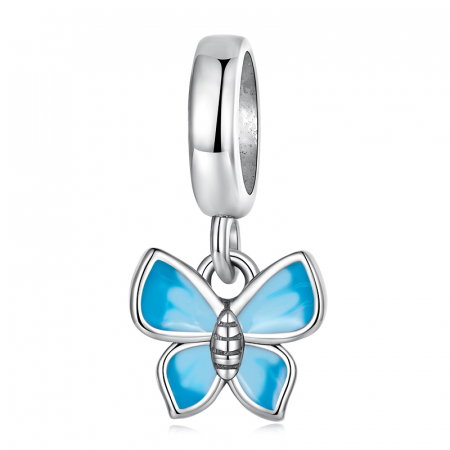 Pandantiv argint fluture albastru