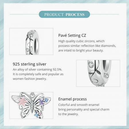 Pandantiv argint fluture si flori [16]