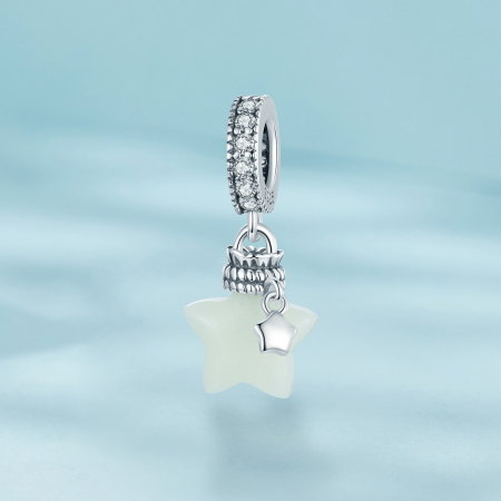 Pandantiv argint fosforescent cu steluta [7]