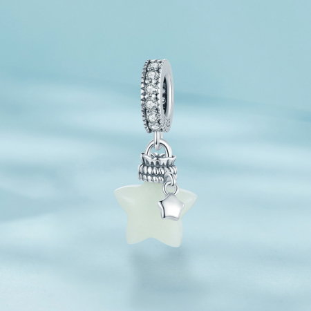 Pandantiv argint fosforescent cu steluta [1]