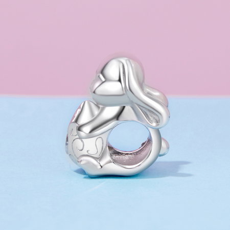 Pandantiv argint iepuras cu ou de Paste [3]