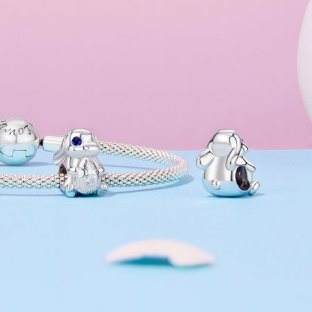 Pandantiv argint iepuras cu ou de Paste [4]