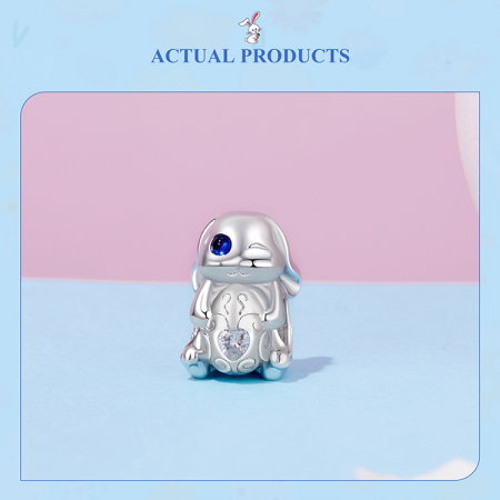 Pandantiv argint iepuras cu ou de Paste [13]